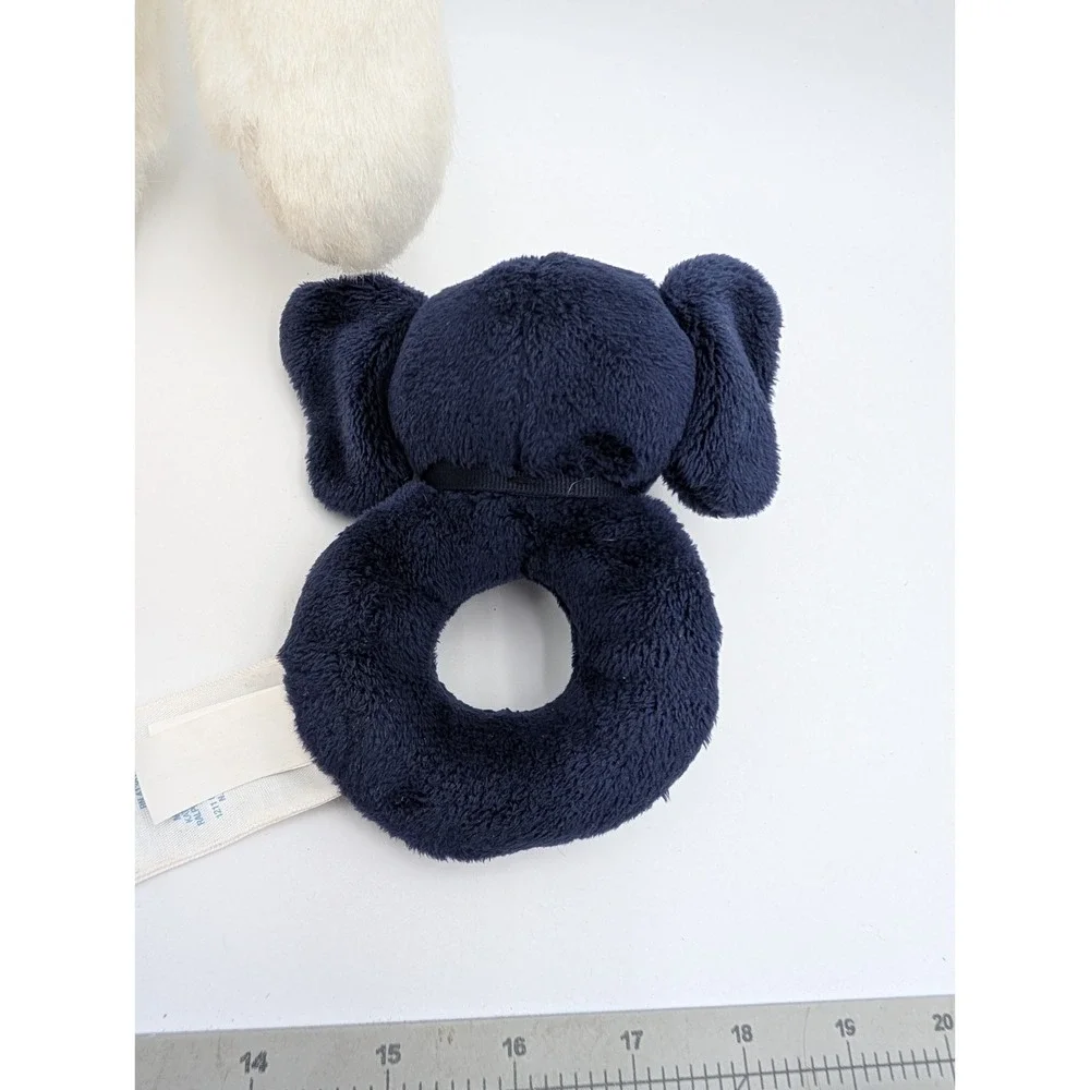 Ralph Lauren Romance Bear Plush White 14 Inch Elephant Rattle Lot Stuffed Animal
